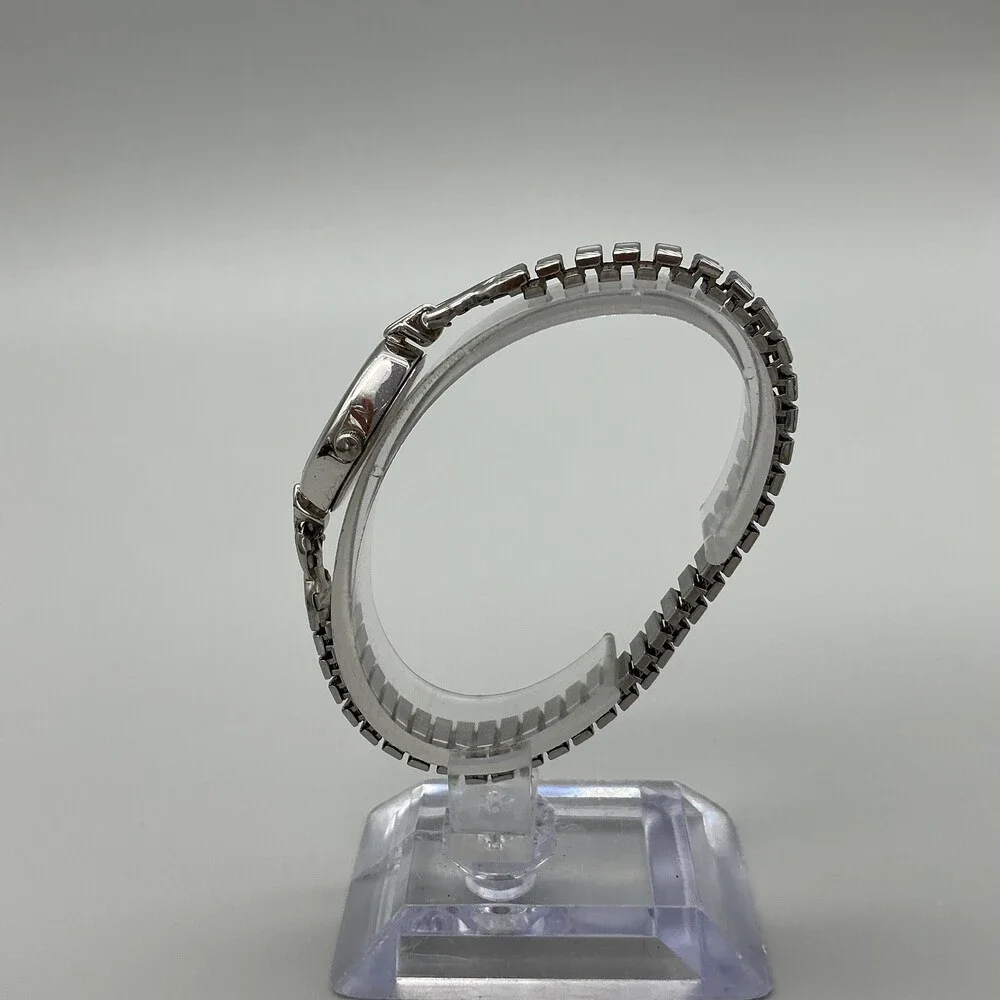 Helm's Womens Watch 19mm White Dial Silver Tone Expansion Bracelet New Battery
